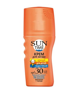 Крем для загара Биокон Sun Time SPF 30 Нежный для детей 150 мл (4820064561899) VBВ00282310 фото