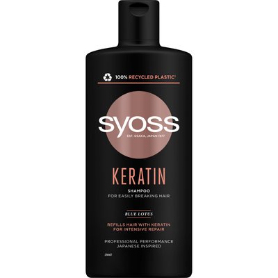 Шампунь Syoss Keratin с Голубой Лотосом для ломких волос 440 мл (9000101277050) VBВ00099096 фото