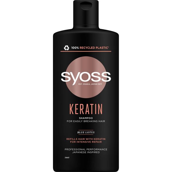 Шампунь Syoss Keratin з Блакитним Лотосом для ламкого волосся 440 мл (9000101277050) VBВ00099096 фото