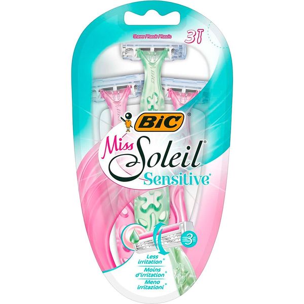 Набір бритв Bic Miss Soleil Sensitive без змінних картриджів 3 шт (3086123519176) VBВ00184534 фото