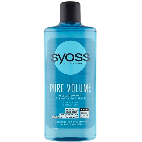 Шампунь міцелярний Syoss Pure Volume для нормального й тонкого волосся 440 мл (9000101277579) VBВ00099098 фото