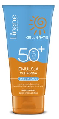 Защитный лосьон для загара Lirene для кожи лица и тела SPF 50 175 мл. (5900717314634) VB000063050 фото