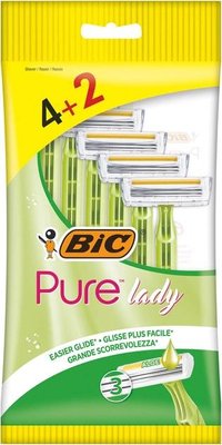 Набор бритв без сменных картриджей Bic Pure 3 Lady 4+2 шт. (3086126727370) VBВ00155018 фото