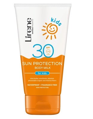 Молочко Lirene захист від сонця kids SPF 30 150 мл (5900717315136) VBВ00165551 фото