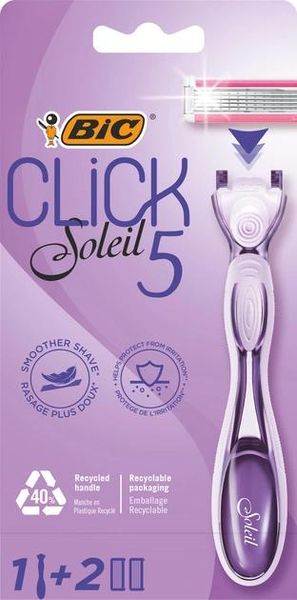 Станок для гоління жіночий BIC Miss Soleil Click 5 з 2 змінними картриджами (3086123680227) VBВ00295032 фото