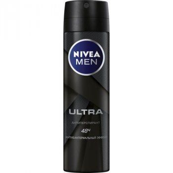 Антиперспірант Nivea Men Ultra з активованим вугіллям спрей 150 мл (4005900495679) VBВ00279823 фото