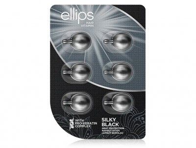 Ellips Вітаміни для волосся Silky Black (6*1мл) С36316 фото