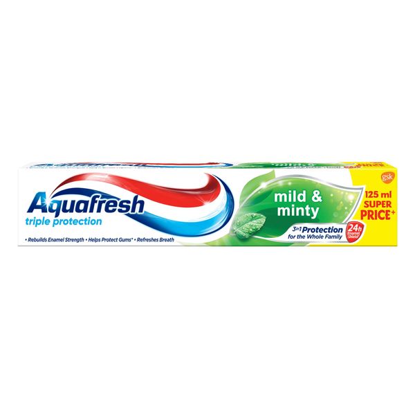 Зубная паста Aquafresh Тройная защита освежающая - мятная 125 мл (5908311868447) VBВ00282156 фото