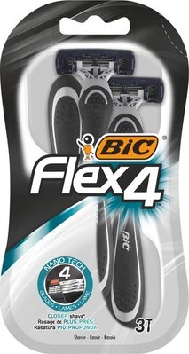 Набір бритв Bic Flex 4 без змінних катриджів 3 шт (3086123220614) VBВ00149083 фото