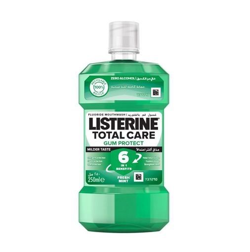 Ополаскиватель для полости рта Listerine Listerine Total Care 6 в 1 Защита десен, мятный вкус, 250 мл (3574661397641) VBВ00310578 фото