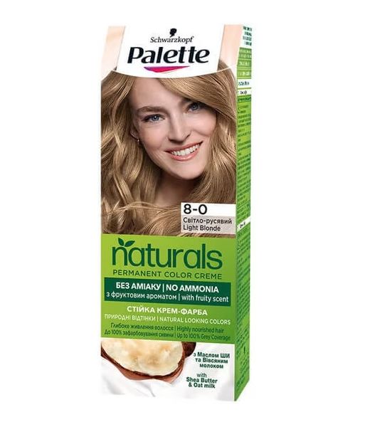 Краска для волос Palette Naturals 8-0 Светло-русый 110 мл (3838824171241) VBВ00292098 фото