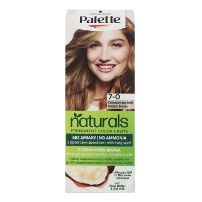 Фарба для волосся Palette Naturals 7-0 Середньо-русявий 110 мл (3838824171289) VBВ00292100 фото